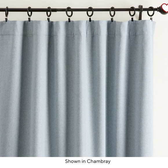 Pottery Barn Peace & Quiet Noise-Reducing Blackout Curtain in Chambray 50x108 - Picture 4 of 10